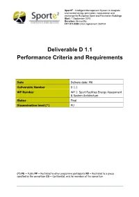 D1.1 Performance Criteria & Requirements