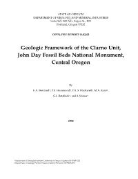 DOGAMI Open-File Report O-02-03, Geologic Framework of the Clarno
