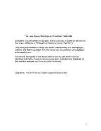 From the Early Settlements to Reconstruction