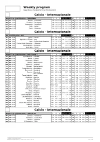 Weekly Program Calcio