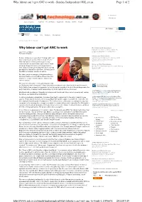 Why Labour Can't Get ANC to Work