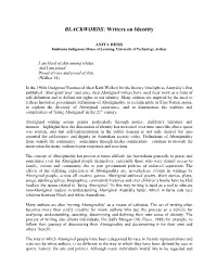 Writing Aboriginality’ As a Means of Catharsis