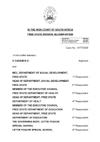 2477/2020 in the Matter Between: H CASSIM NO