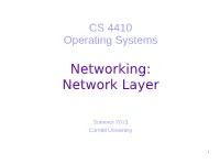 Networking: Network Layer