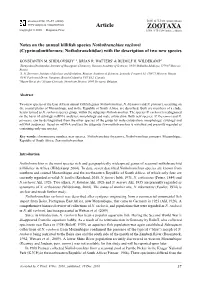 Notes on the Annual Killifish Species Nothobranchius Rachovii (Cyprinodontiformes; Nothobranchiidae) with the Description of Two New Species