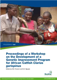 Proceedings of a Workshop on the Development of a Genetic Improvement Program for African Catfish Clarias Gariepinus