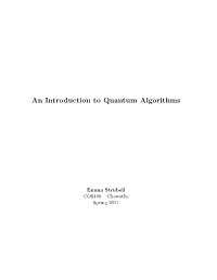 Quantum Algorithms