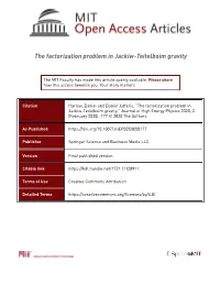 The Factorization Problem in Jackiw-Teitelboim Gravity