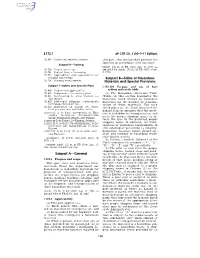132 Subpart A—General Subpart B—Table of Hazardous Materials