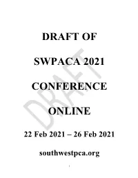 Draft of Swpaca 2021 Conference Online