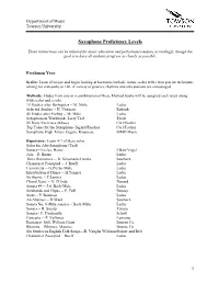 Horn Proficiency Levels