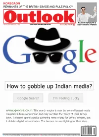 Outlook: How to Gobble up Indian Media