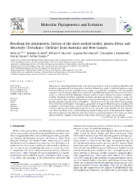 Resolving the Phylogenetic History of the Short-Necked Turtles, Genera
