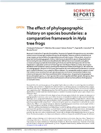 A Comparative Framework in Hyla Tree Frogs Christophe Dufresnes1,2*, Matthieu Berroneau3, Sylvain Dubey2,4,5, Spartak N