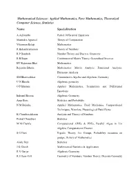 Applied Mathematics, Pure Mathematics, Theoretical Computer Science, Statistics