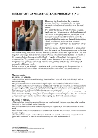 Innerfight Gymnastics Class Programming