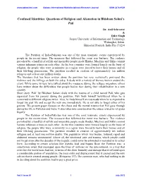 Questions of Religion and Alienation in Bhisham Sahni's Pali