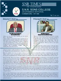 SNR TIMES a Bi - Annual Newsletter S.N.R