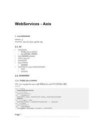 Webservices - Axis