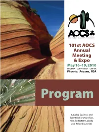 101St AOCS Annual Meeting & Expo