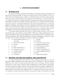 Chapter 3: Affected Environment