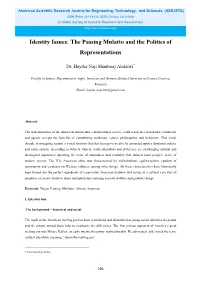 Identity Issues: the Passing Mulatto and the Politics of Representations