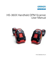 HS-360X Handheld DPM Scanner User Manual
