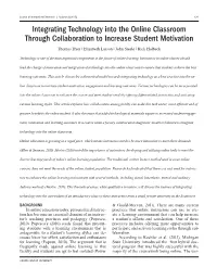 Integrating Technology Into the Online Classroom Through Collaboration to Increase Student Motivation
