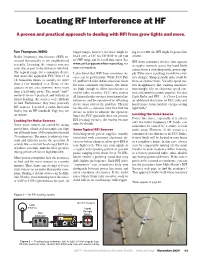 Locating RF Interference at HF