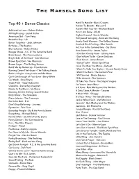 Marsels Song List 2015