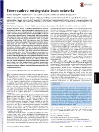 Time-Resolved Resting-State Brain Networks