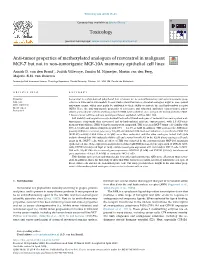 Anti-Tumor Properties of Methoxylated Analogues of Resveratrol in Malignant MCF-7 but Not in Non-Tumorigenic MCF-10A Mammary Epithelial Cell Lines T ⁎ Annick D