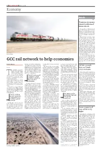 GCC Rail Network to Help Economies Has Been a Dire Year for the Industry