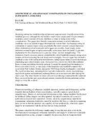 Geotechnical and Geologic Constraints on Tsunamigenic Submarine Landslides