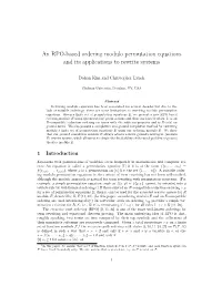 An RPO-Based Ordering Modulo Permutation Equations and Its Applications to Rewrite Systems