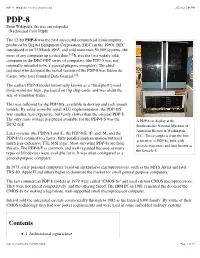 PDP-8 - Wikipedia, the Free Encyclopedia 1/22/12 1:06 PM PDP-8 from Wikipedia, the Free Encyclopedia (Redirected from Pdp8)