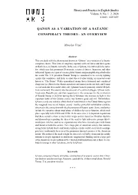 Qanon As a Variation of a Satanic Conspiracy Theory: an Overview