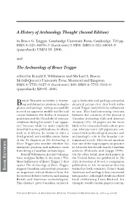 (Second Edition) the Archaeology of Bruce Trigger