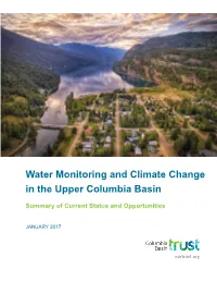 Water Monitoring and Climate Change in the Upper Columbia Basin