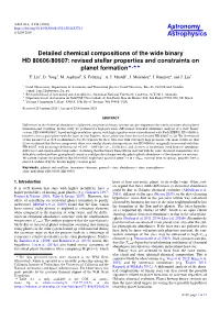 Detailed Chemical Compositions of the Wide Binary HD 80606/80607: Revised Stellar Properties and Constraints on Planet Formation?,?? F