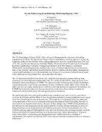 Nevada Offsites Long-Term Hydrologic Monitoring Program – 9424