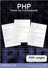 PHP Notes for Professionals