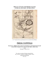 SCSL Press Clippings
