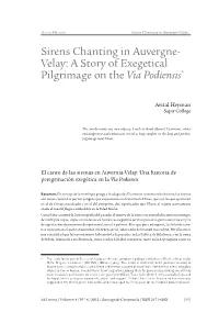 Sirens Chanting in Auvergne- Velay: a Story of Exegetical Pilgrimage on the Via Podiensis*