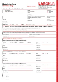 Submission Form Genetics