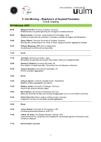 Tentative Program and Timetable