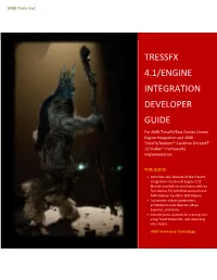 Tressfx 4.1/Engine Integration Developer Guide