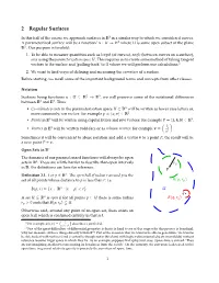 2 Regular Surfaces