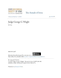 Judge George G. Wright B