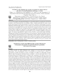 Potential of Acha (Digitaria Spp.) Grains As Feedstuff for Chicken Diets in the Wake of Covid-19 Pandemic Challenges: a Review 1Ukim, C